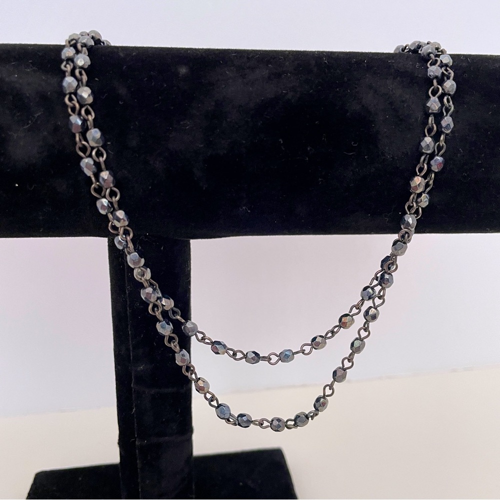 Vintage Black Rhinestone Whimsical Goth Grunge Punk Halloween Choker Necklace